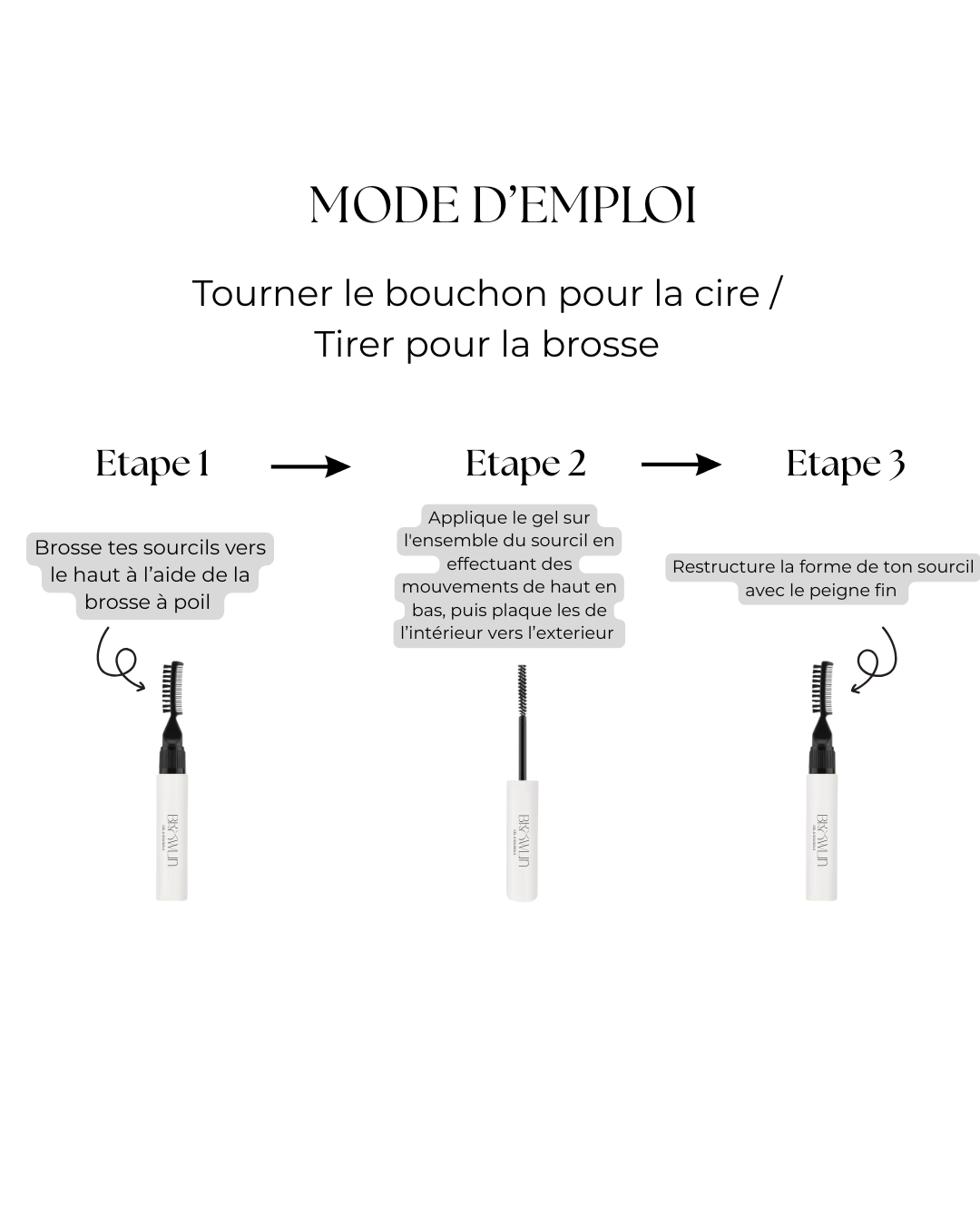 Gel à sourcils fixateur - BROWLIN